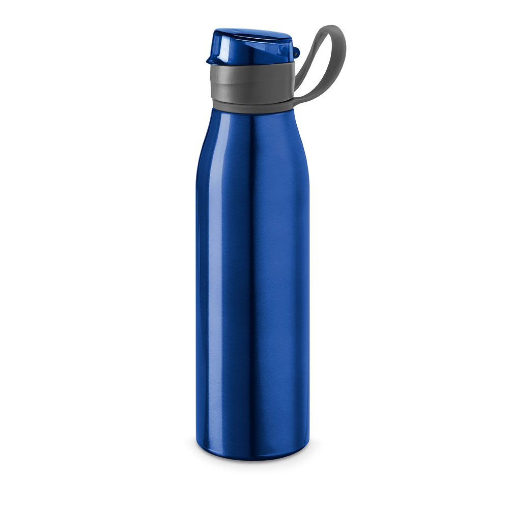 SQUEEZE EM ALUMÍNIO COM TAMPA FLIP FLOP EM AS E PP (650 ML)