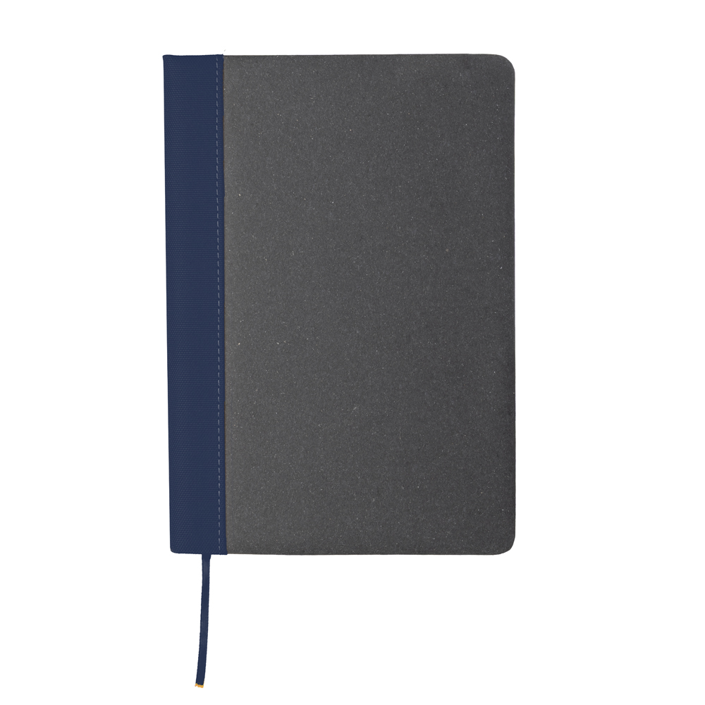 CADERNO A5 EM COURO RECICLADO - AZUL