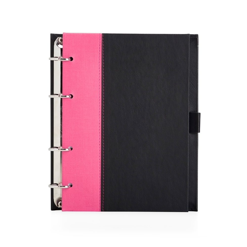 CADERNO FICHÁRIO DE COURO SINTÉTICO