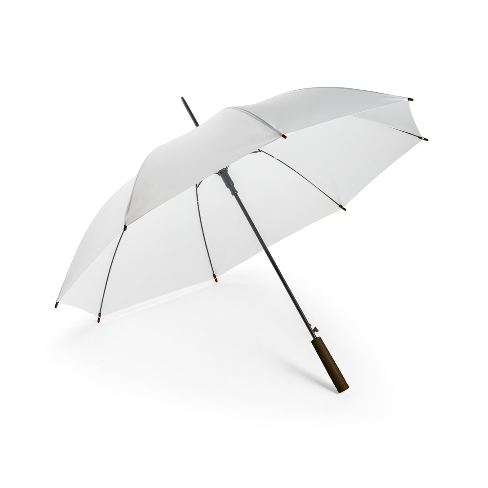 GUARDA-CHUVA EM 100% POLIÉSTER RECICLADO PONGEE 190T COM ABERTURA AUTOMÁTICA