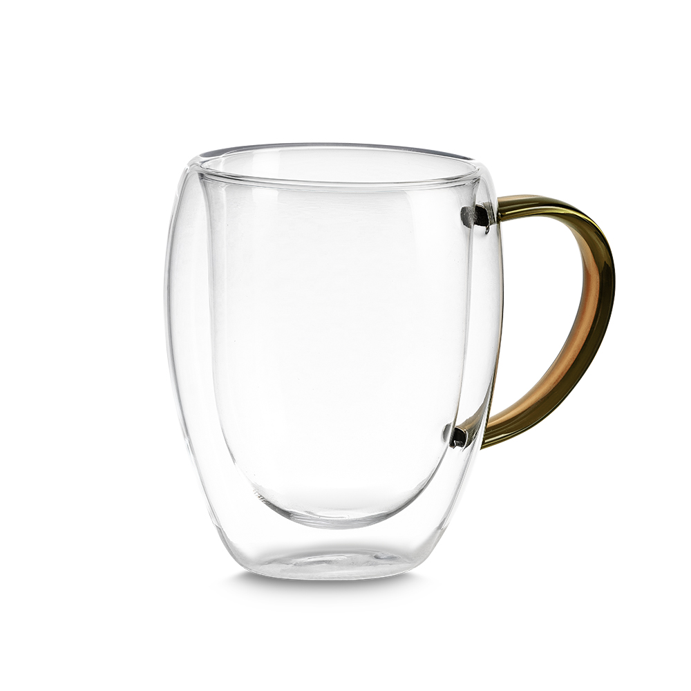 CANECA DE VIDRO BOROSSILICATO - AZUL, 350ML