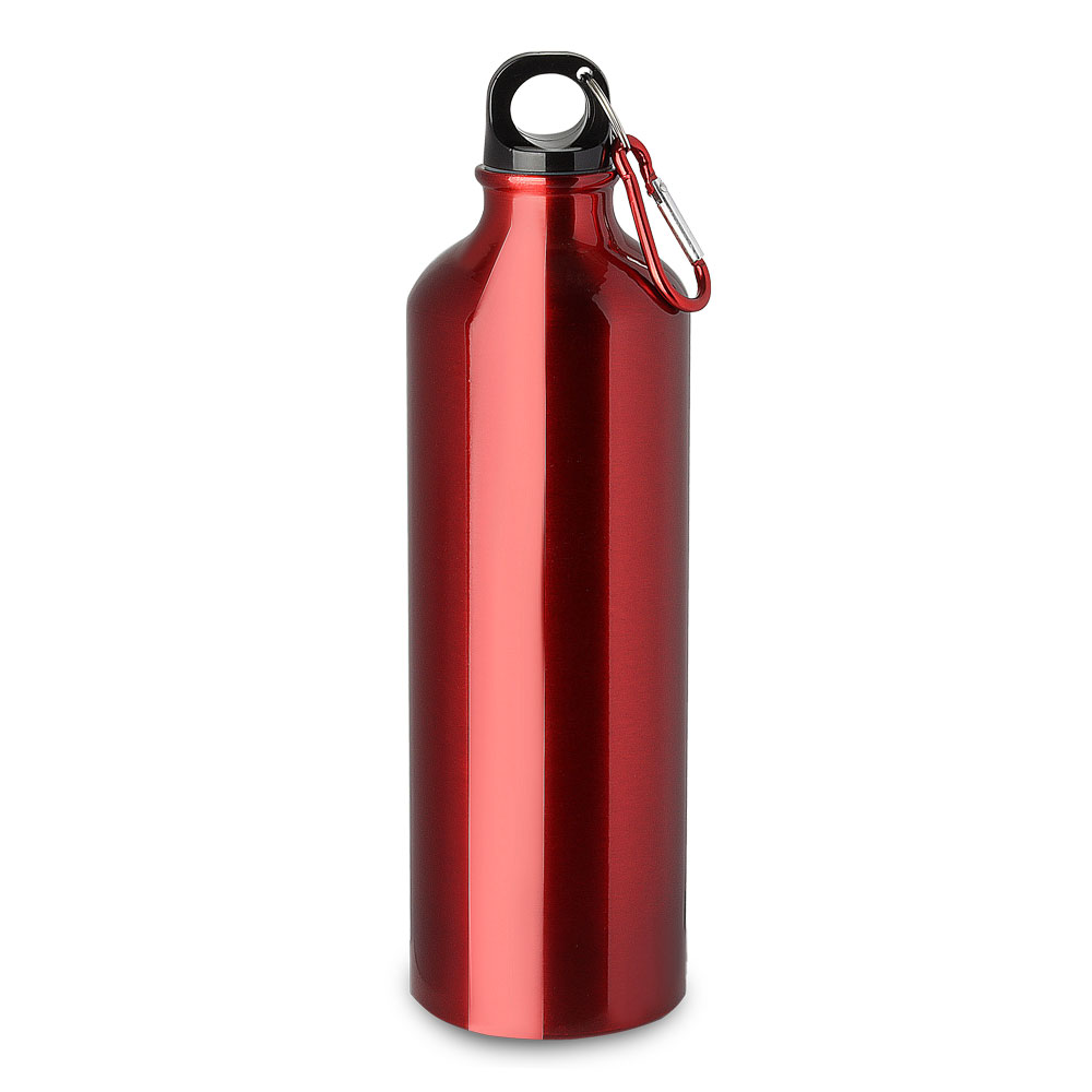 GARRAFA EM ALUMÍNIO COM MOSQUETÃO - AZUL, 750ML