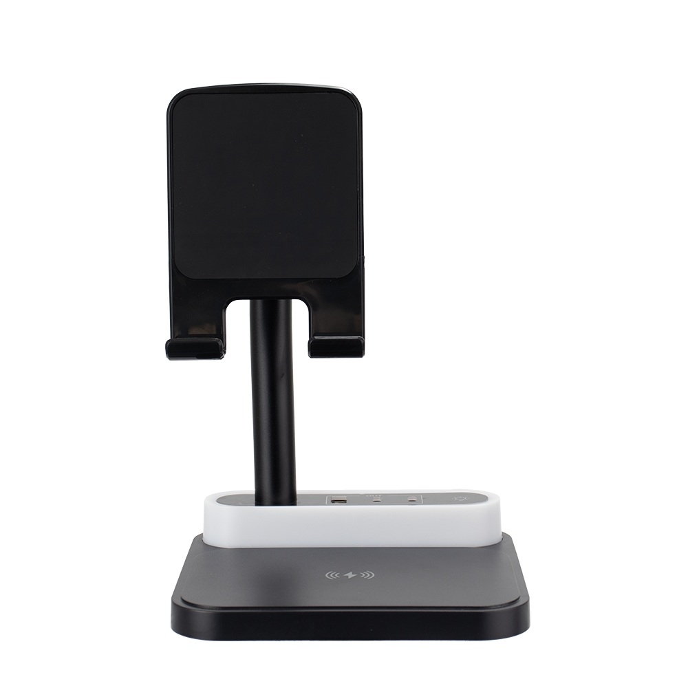 BASE DE CARREGAMENTO COM SUPORTE CELULAR E LUMINÁRIA