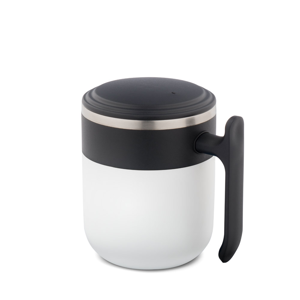 CANECA DE VIAGEM COM PAREDE INTERIOR EM AÇO INOX E ACABAMENTO MATE 400 ML