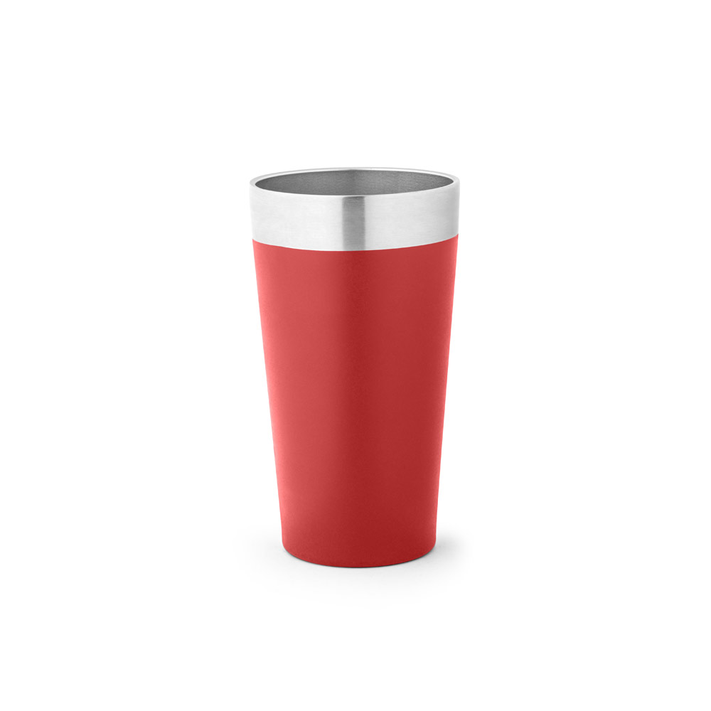 COPO DE VIAGEM EM AÇO INOX TÉRMICO, COM PAREDE DUPLA ISOLADA A VÁCUO (540 ML)