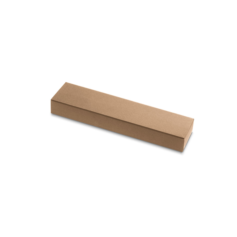 ESTOJO EM PAPEL KRAFT PARA 1 CANETA ESFEROGRÁFICA