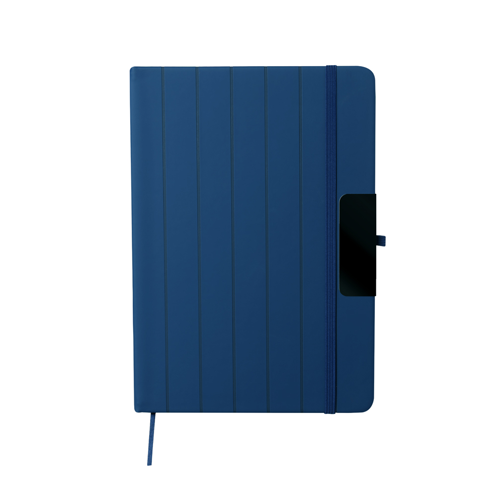 CADERNO A5 EM PU (21X15CM) - AZUL