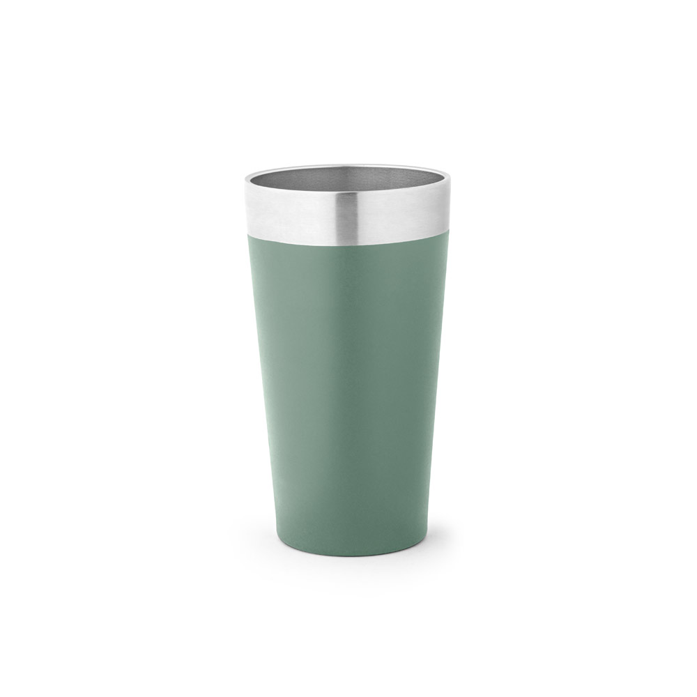 COPO DE VIAGEM EM AÇO INOX TÉRMICO, COM PAREDE DUPLA ISOLADA A VÁCUO (540 ML)