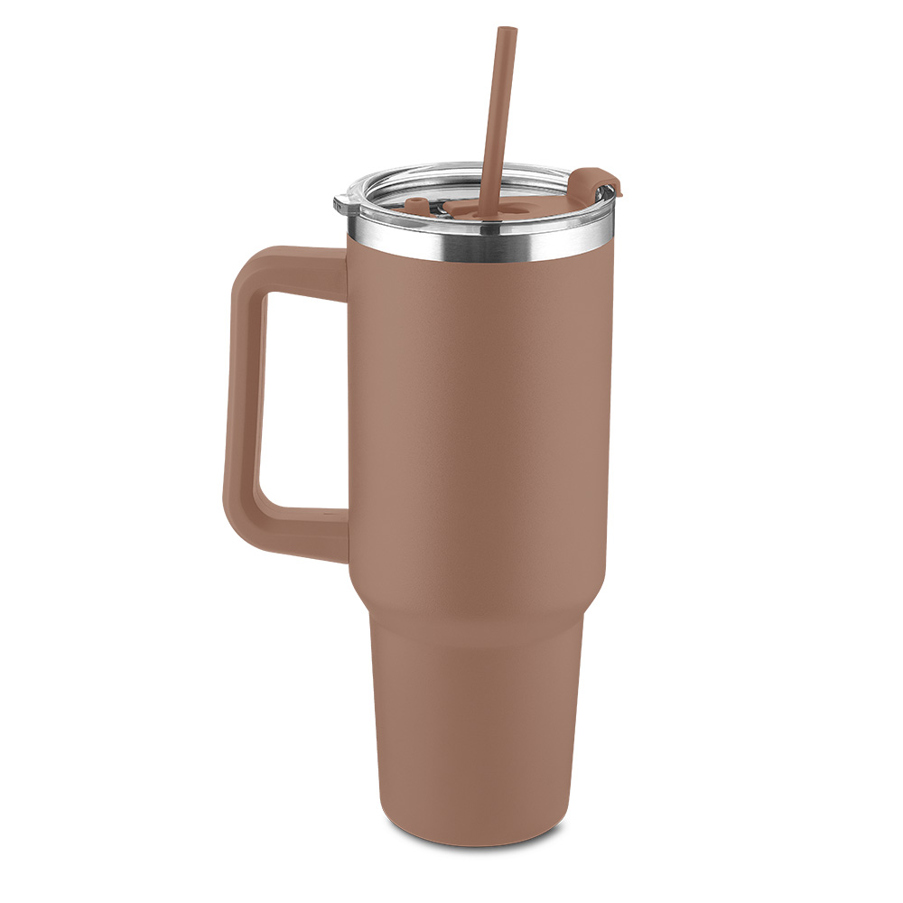 CANECA TÉRMICA EM AÇO INOX - AZUL, 1300ML