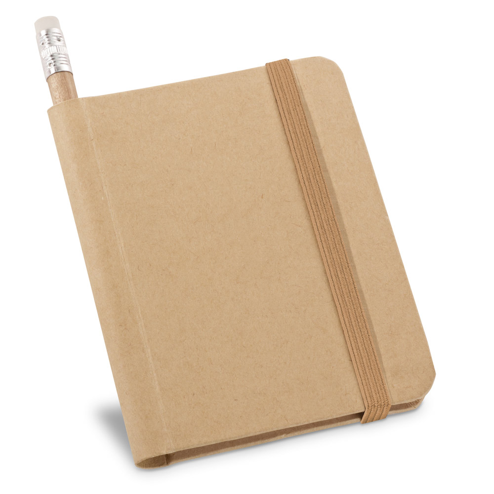 CADERNO A7 DE CAPA RÍGIDA EM PAPEL COM PÁGINAS LISAS