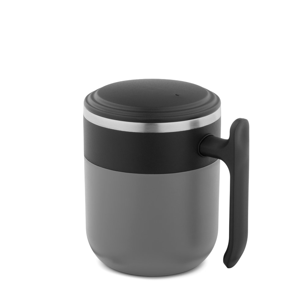 CANECA DE VIAGEM COM PAREDE INTERIOR EM AÇO INOX E ACABAMENTO MATE 400 ML