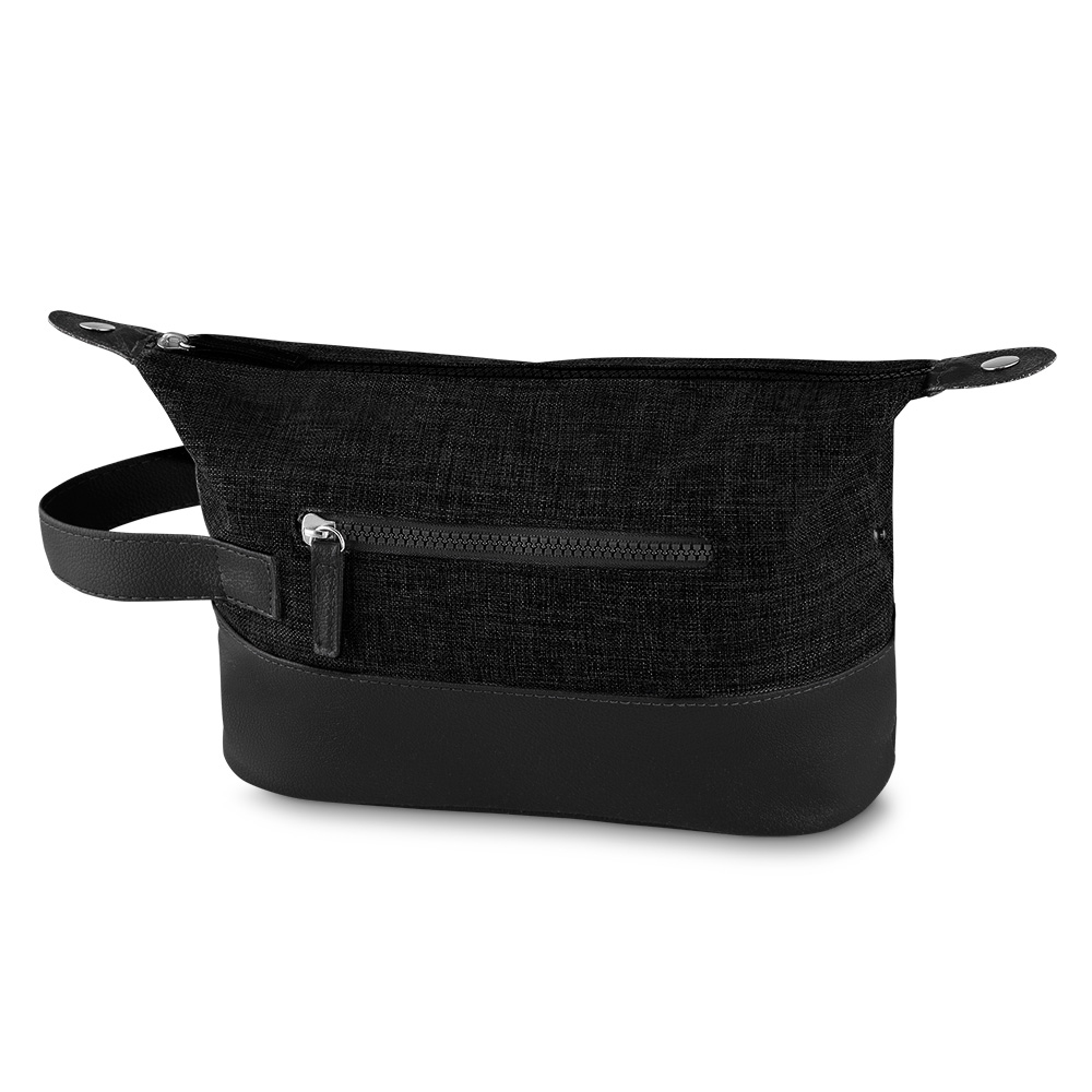NÉCESSAIRE EM POLIÉSTER 600D E PU - PRETO