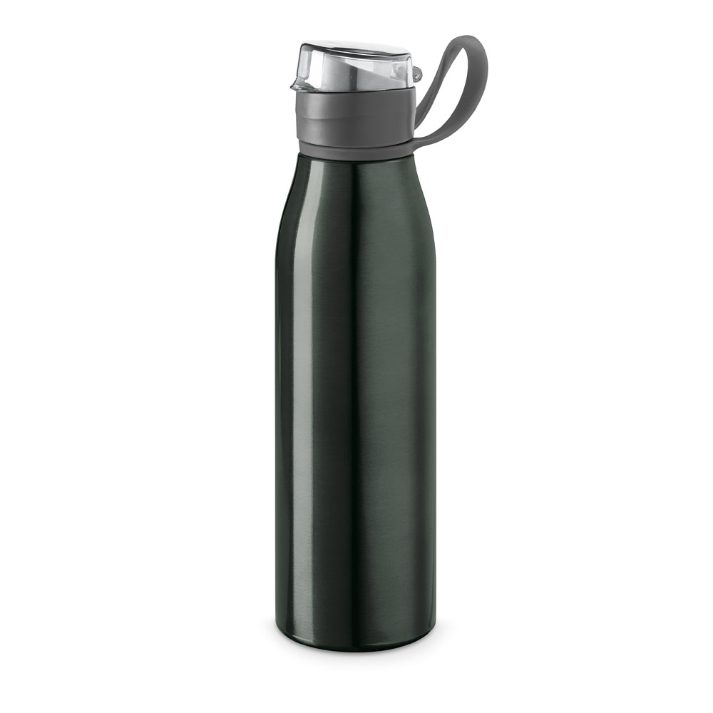 SQUEEZE EM ALUMÍNIO COM TAMPA FLIP FLOP EM AS E PP (650 ML)