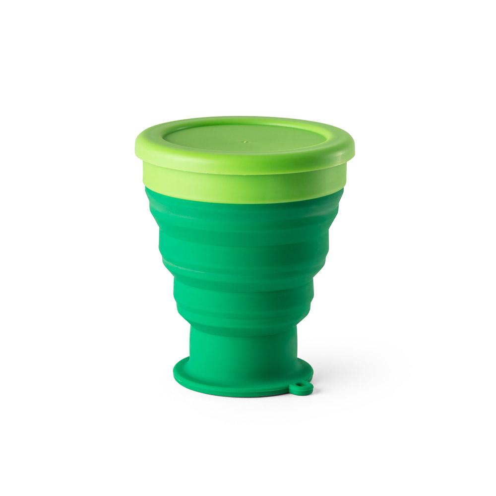 COPO DE VIAGEM EM SILICONE COM TAMPA EM PP (400 ML)