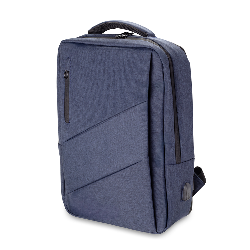 MOCHILA PARA NOTEBOOK C/ EXPANSOR - AZUL