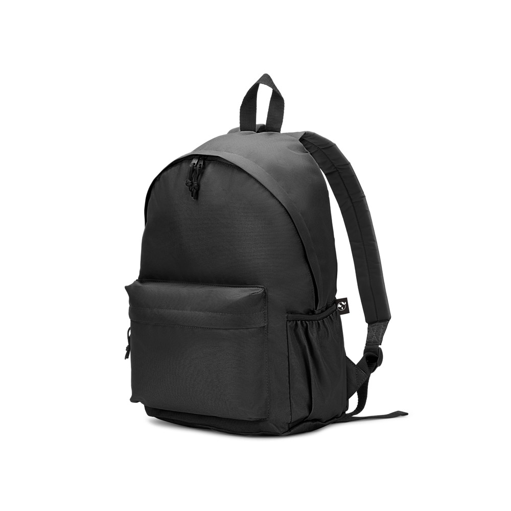 MOCHILA EM POLIÉSTER RECICLADO 600D COM BOLSO FRONTAL ESPAÇOSO (20 L)